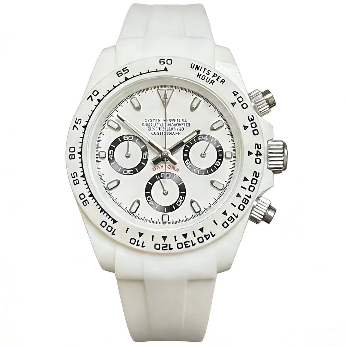 Seitona Full White - front dial view | The Golden Mods