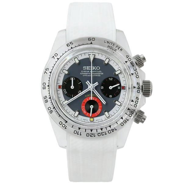 Seitona Transparent Case - front dial view | The Golden Mods