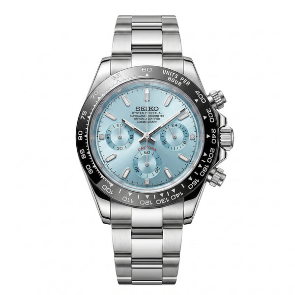Seitona | Ice Blue Bagette Diamonds