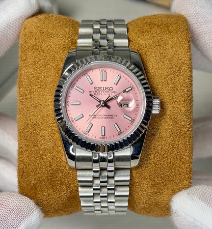 Ladyjust Pink Dial - front dial view | The Golden Mods