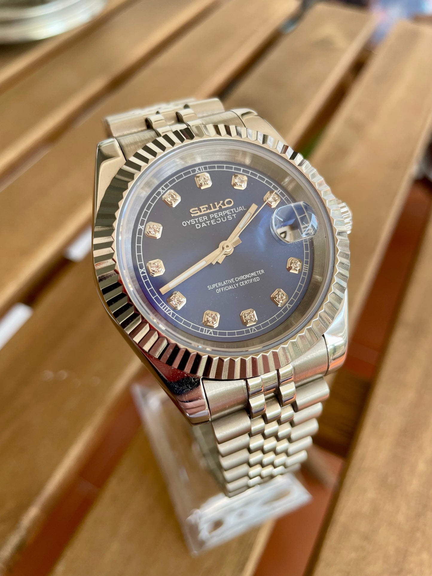 Seikojust | Blue Diamonds Dial