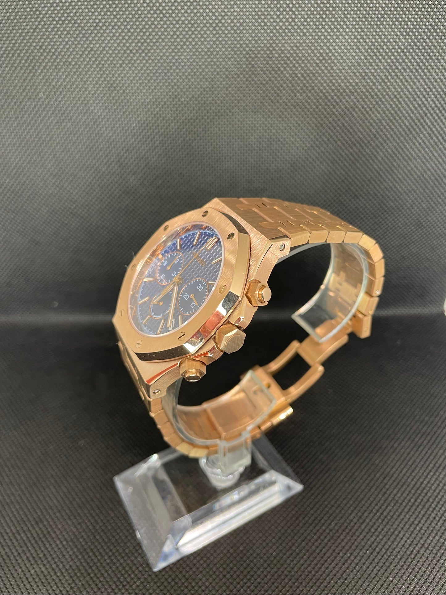 Seikoak | Chronograph Rose Gold Blue Dial