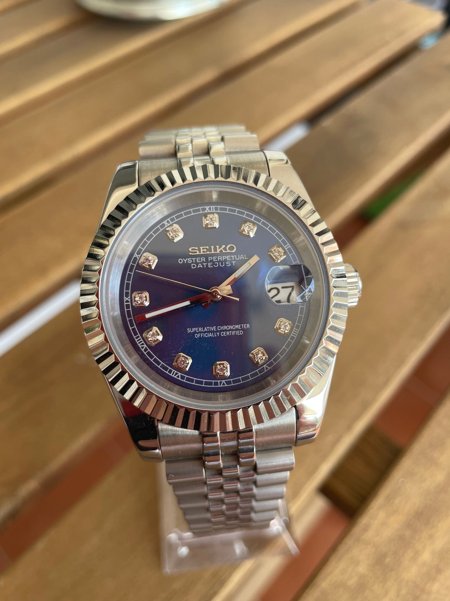 Seikojust | Blue Diamonds Dial