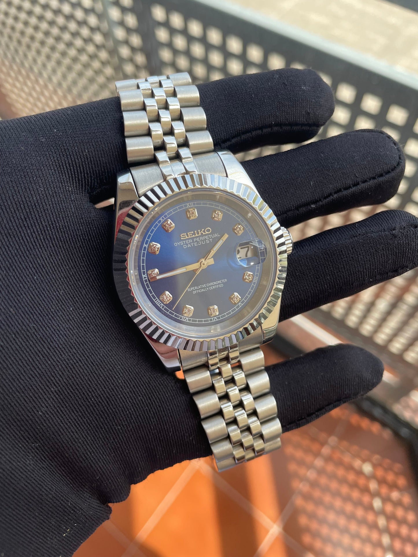 Seikojust | Blue Diamonds Dial