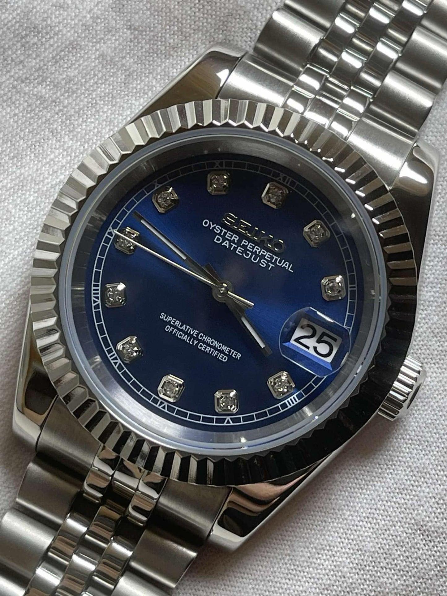 Seikojust | Blue Diamonds Dial