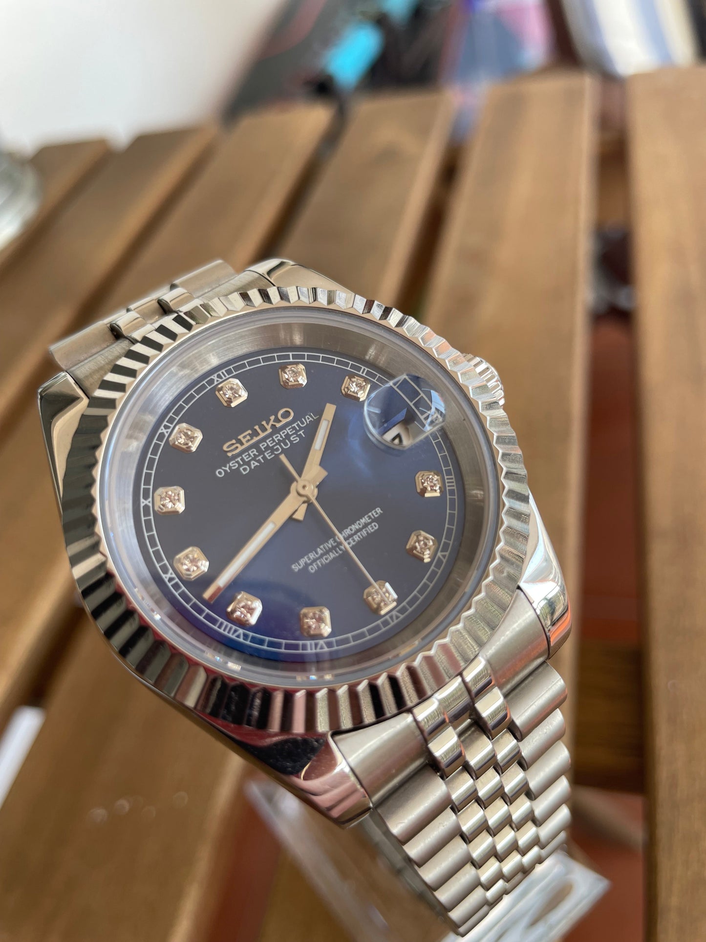 Seikojust | Blue Diamonds Dial