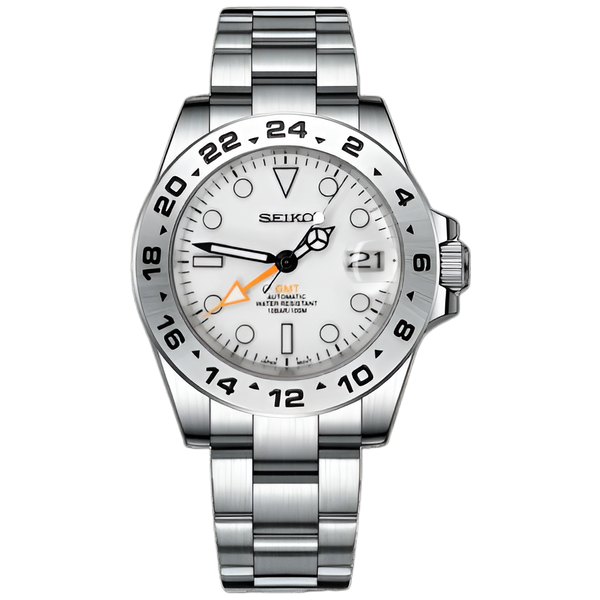 Exploreiko White - front dial view | The Golden Mods