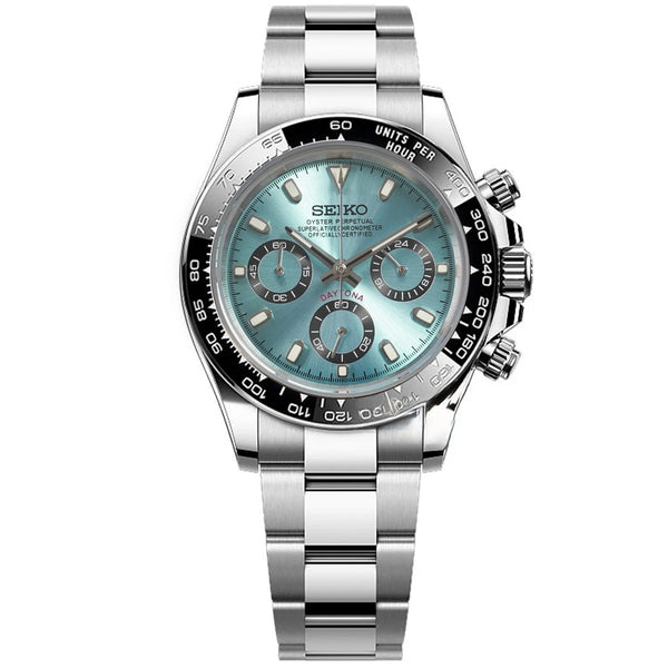 Seitona Ice Blue - front dial view | The Golden Mods