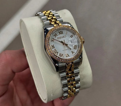 Ladyjust | Two-Tone White Roman Diamond