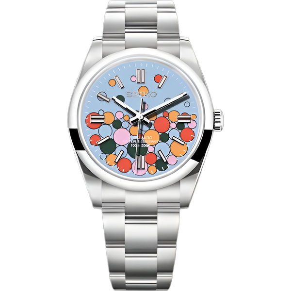 Oysteiko Bubbles Celebration - front dial view | The Golden Mods