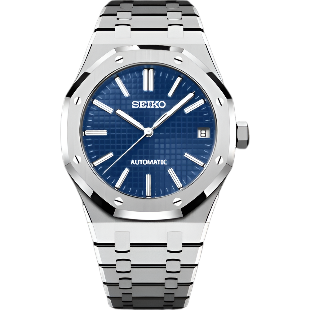 Seikoak Navy Blue - front dial view | The Golden Mods