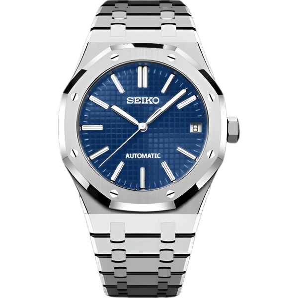 Seikoak Navy Blue - front dial view | The Golden Mods