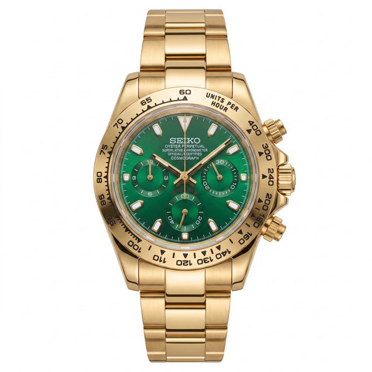 Seitona John Mayer Seiko mod watch front view | The Golden Mods