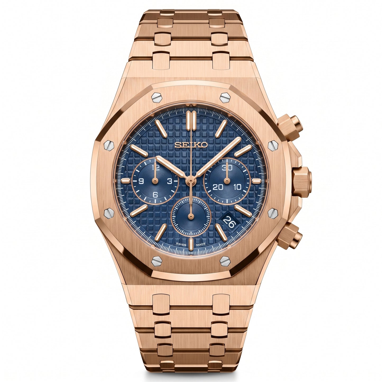 Seikoak | Chronograph Rose Gold Blue