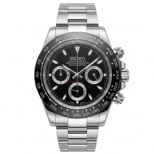 Seitona Le Mans Seiko mod watch front view | The Golden Mods