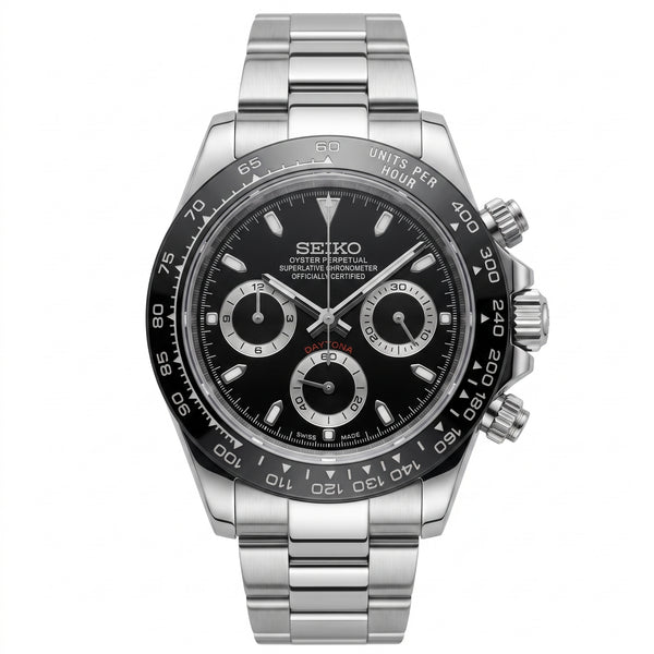 Seitona Le Mans Seiko mod watch front view | The Golden Mods