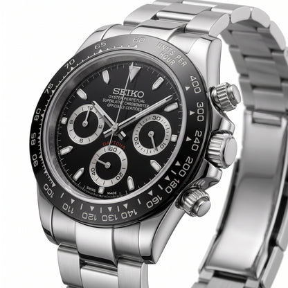 Seitona Le Mans Seiko mod watch side angle | The Golden Mods