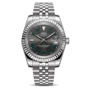 Seikojust Wimbledon Seiko mod watch front view | The Golden Mods