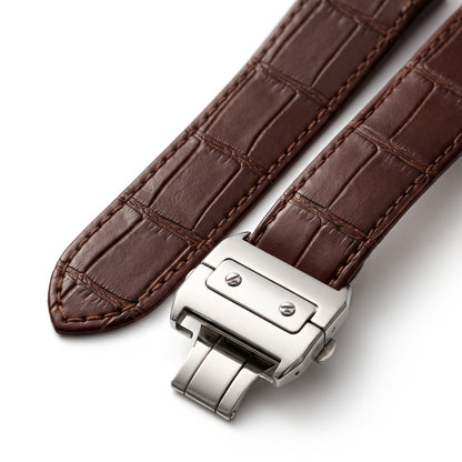 Brown Crocodile Leather Strap (Santeiko)