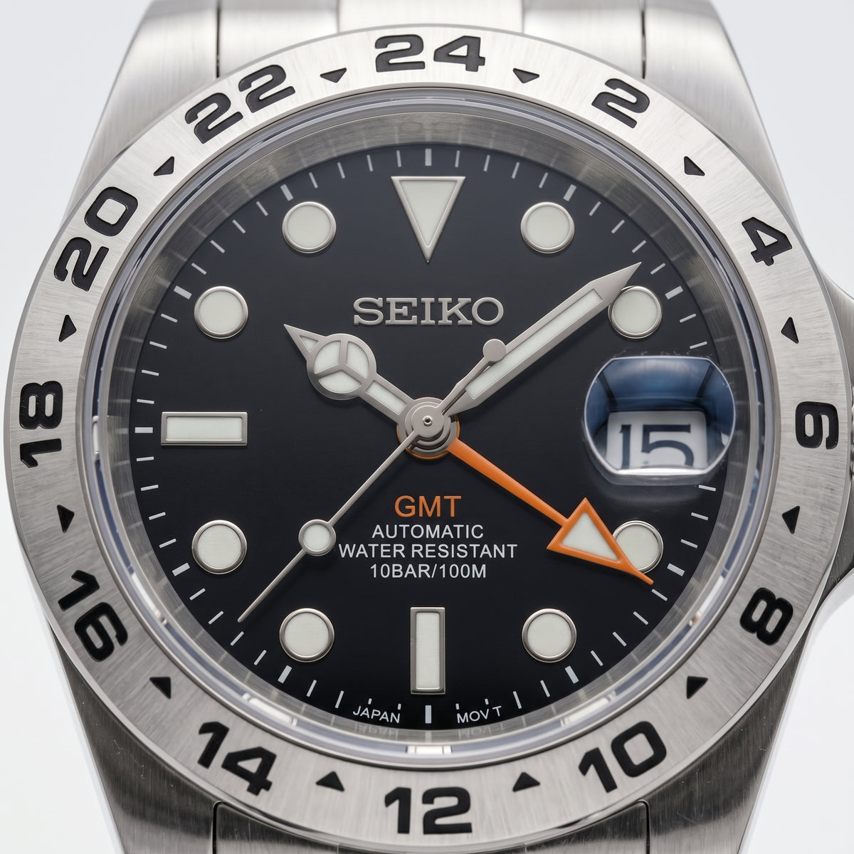 Exploreiko Black Seiko mod watch side angle | The Golden Mods
