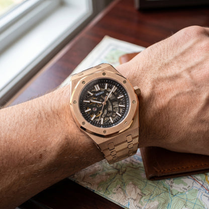 Seikoak | Skeleton Rose Gold
