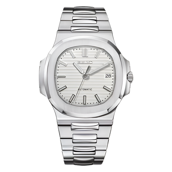 Nautiko White - front dial view | The Golden Mods