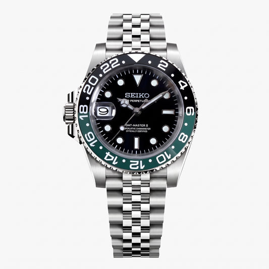 Seikomariner Sprite Seiko mod watch front view | The Golden Mods