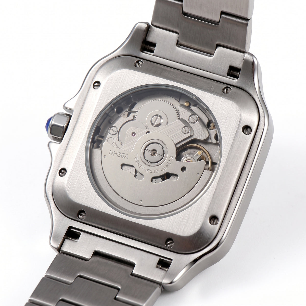 Santeiko Seiko mod watch – exhibition case back