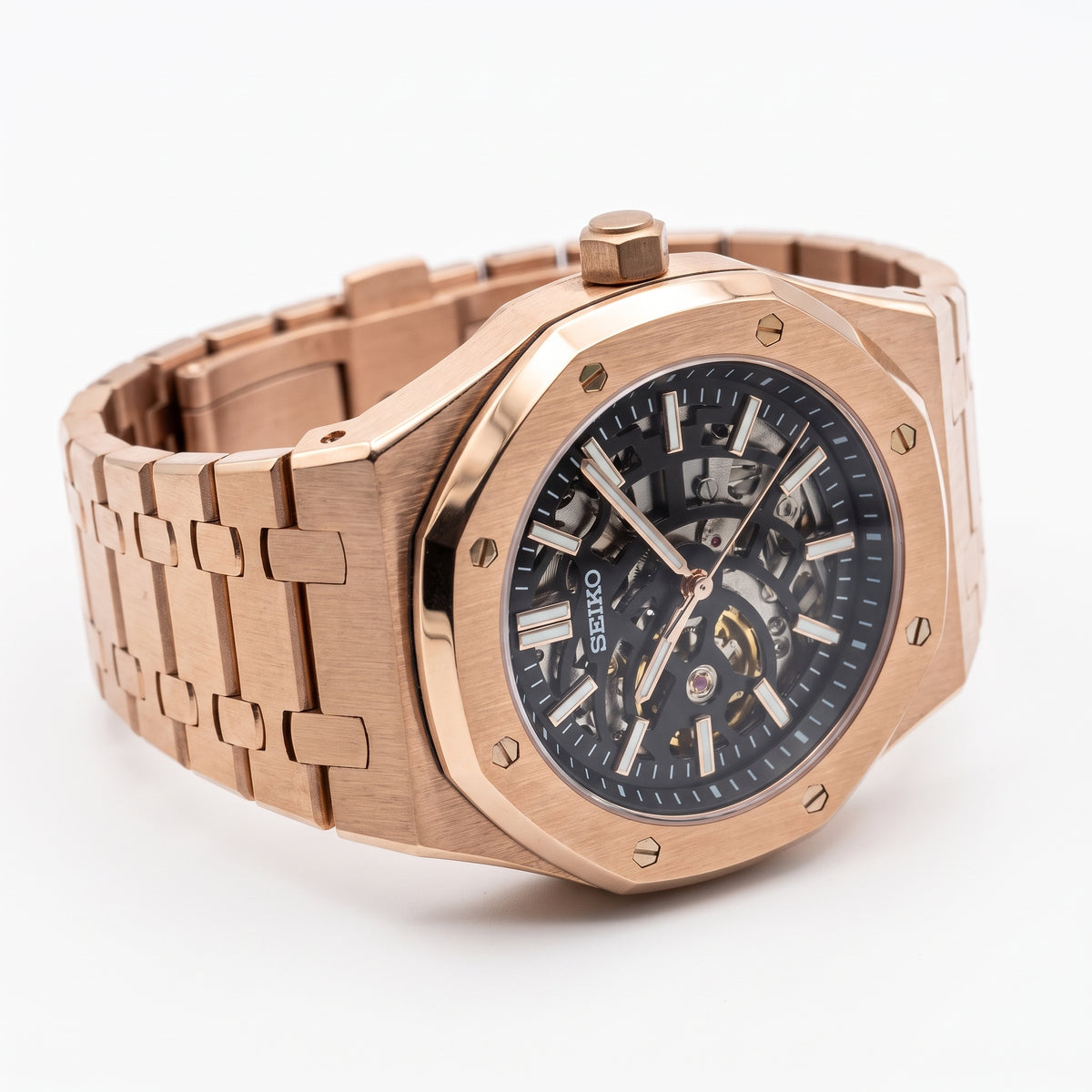 Seikoak | Skeleton Rose Gold