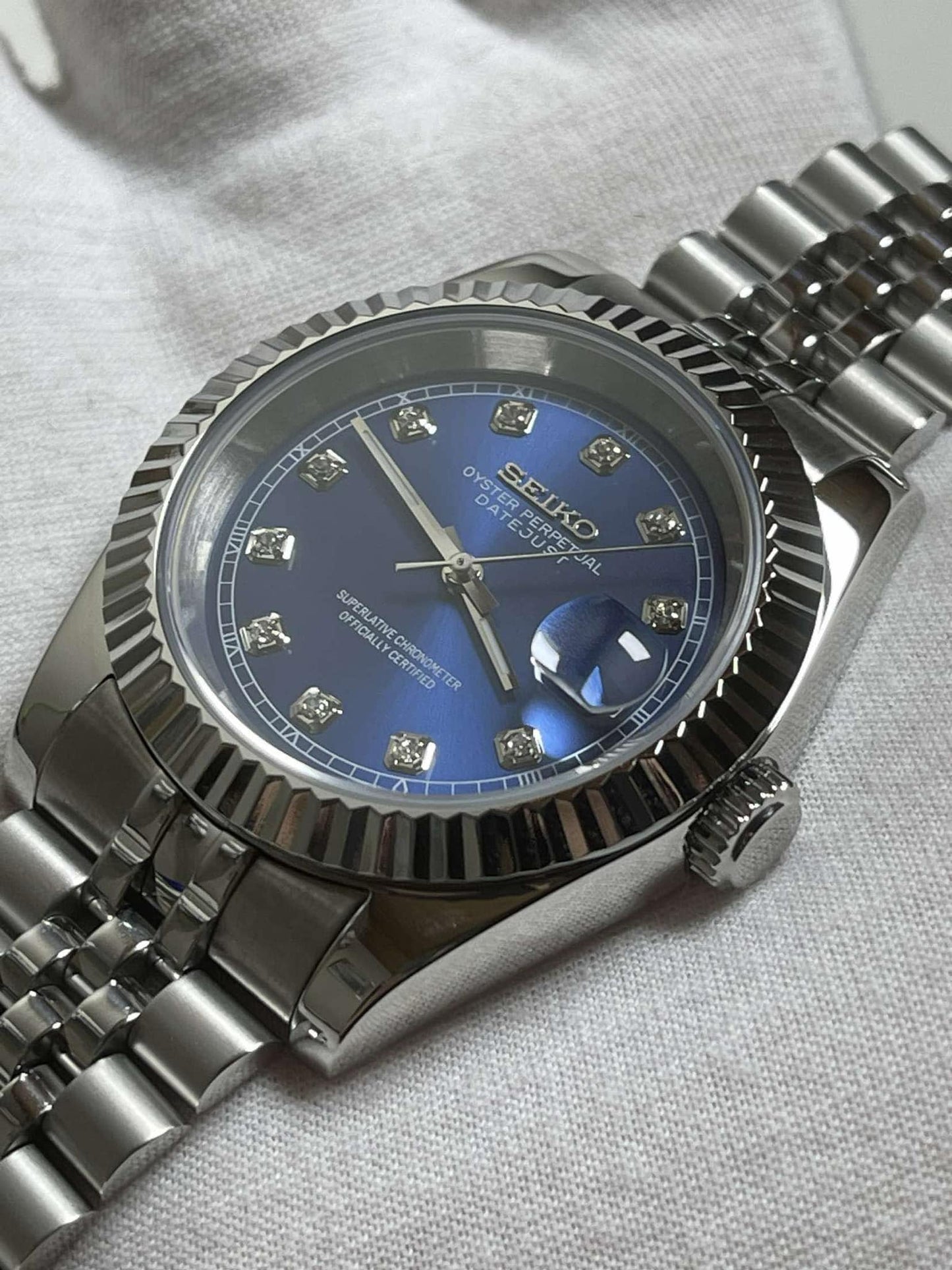 Seikojust | Blue Diamonds Dial