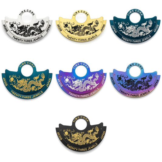 Dragon engraved watch rotor 4R35B in all 7 colours | The Golden Mods