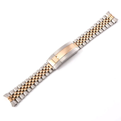 Jubilee watch bracelet in two-tone steel and rose gold | The Golden Mods