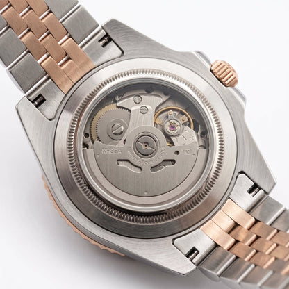 Seikomariner Rootbeer Seiko mod watch – NH35A automatic movement, exhibition case back
