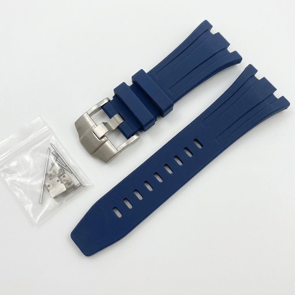 Seikoak rubber strap in blue with steel buckle