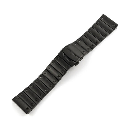 Santeiko Santos-style screw-link watch bracelet in matte black PVD | The Golden Mods
