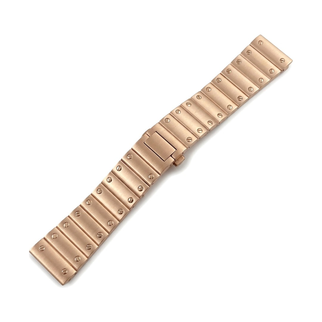 Santeiko Santos-style screw-link watch bracelet in rose gold | The Golden Mods