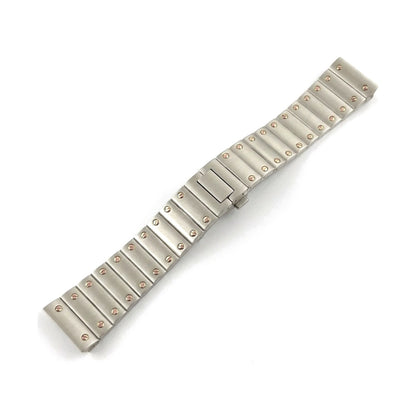 Santeiko Santos-style screw-link watch bracelet in stainless steel with rose gold screws | The Golden Mods