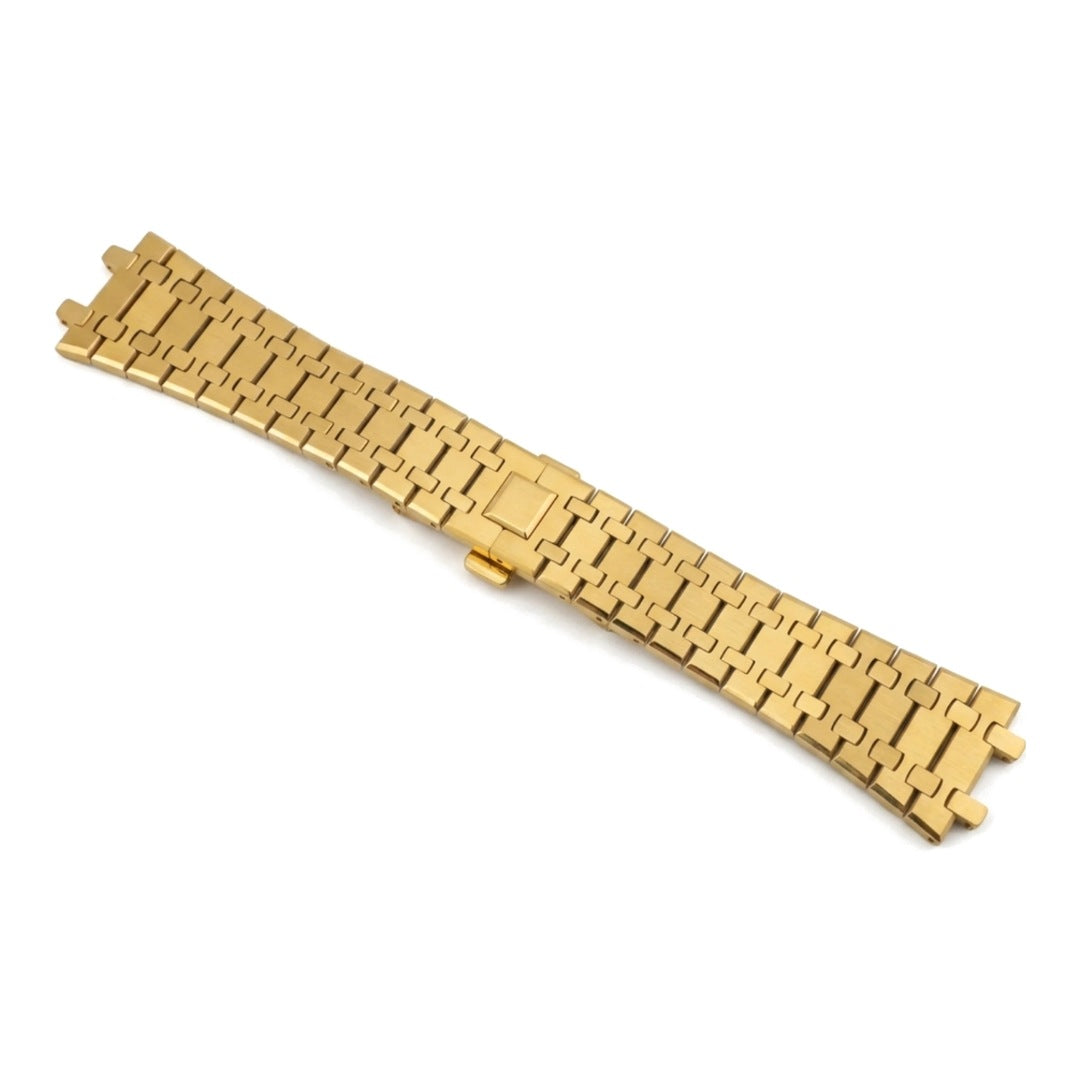 Seikoak Royal Oak-style integrated watch bracelet in yellow gold | The Golden Mods