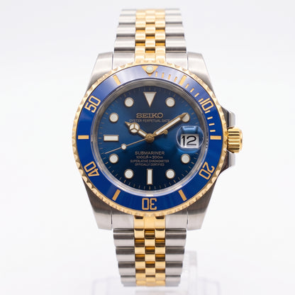 Seikomariner Bluesy Seiko mod watch – Jubilee bracelet