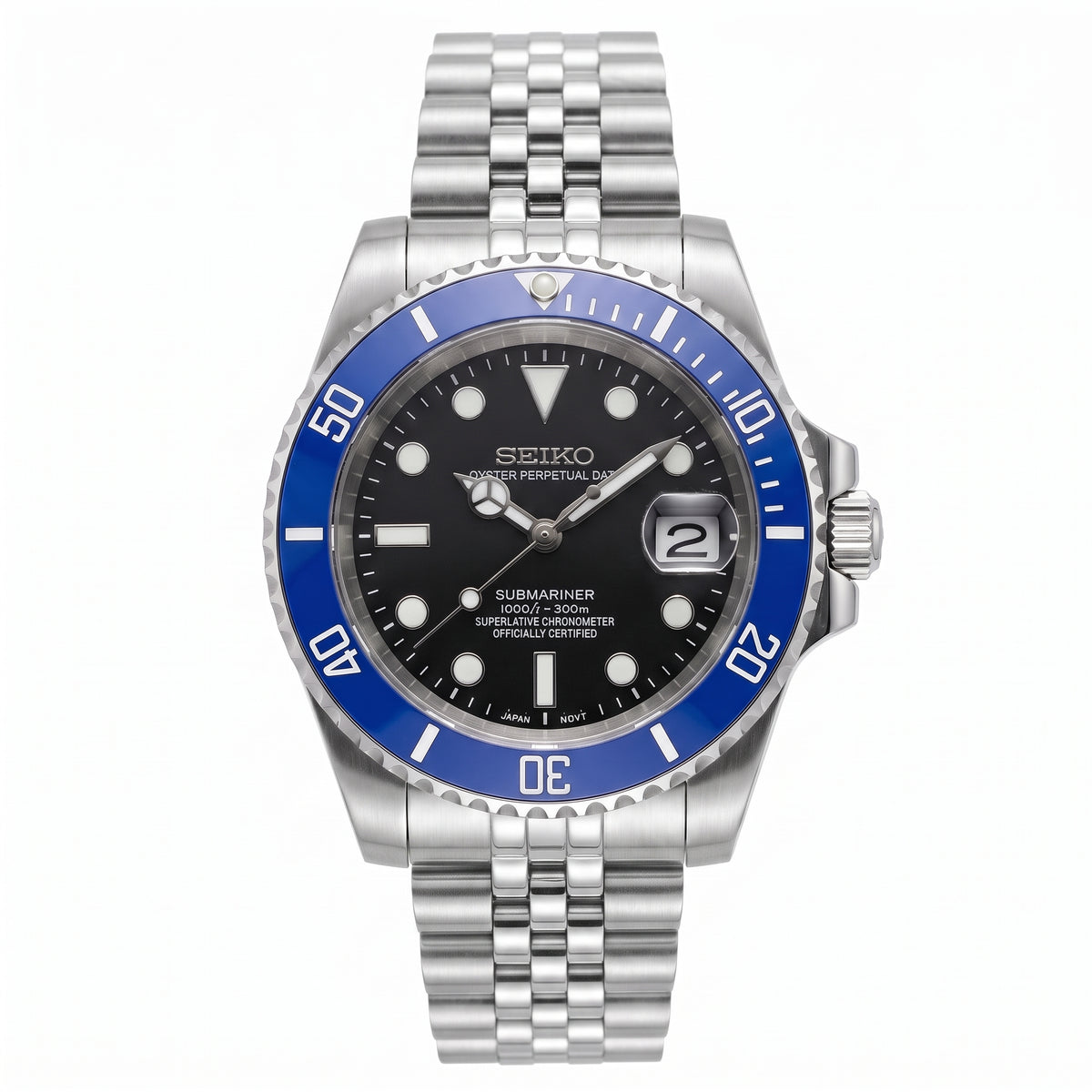 Seikomariner Cookie Monster Seiko mod watch – Jubilee bracelet