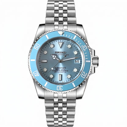 Seikomariner Sky Blue Seiko mod watch – Jubilee bracelet