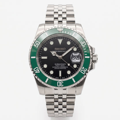 Seikomariner Starbucks Seiko mod watch – Jubilee bracelet