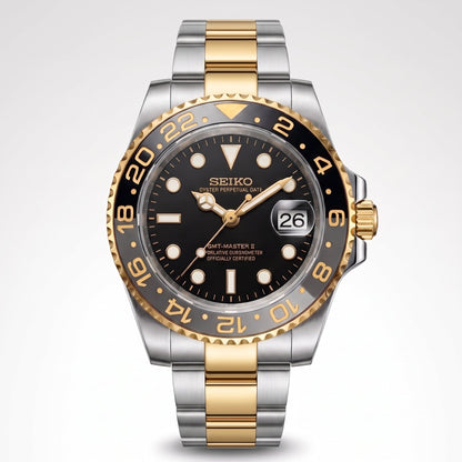 Seikomariner Zombie Two-Tone Seiko mod watch – Oyster bracelet